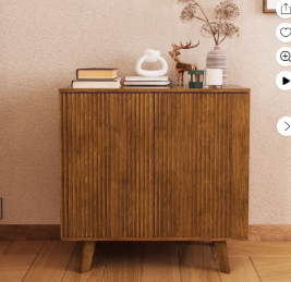 Wirrytor Fluted Sideboards and Buffets Storage Cabinet