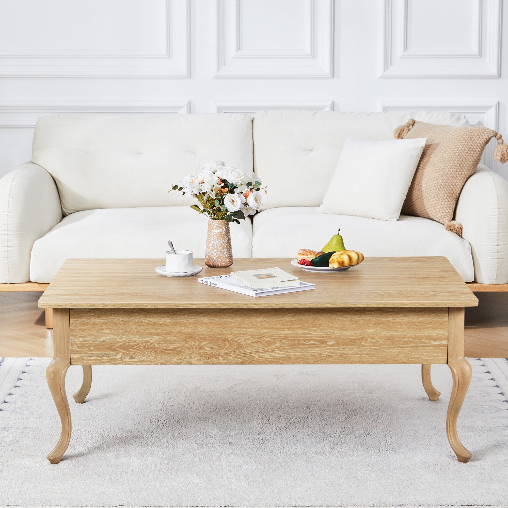 Wirrytor Lift Top Coffee Table with Storage for Living Room