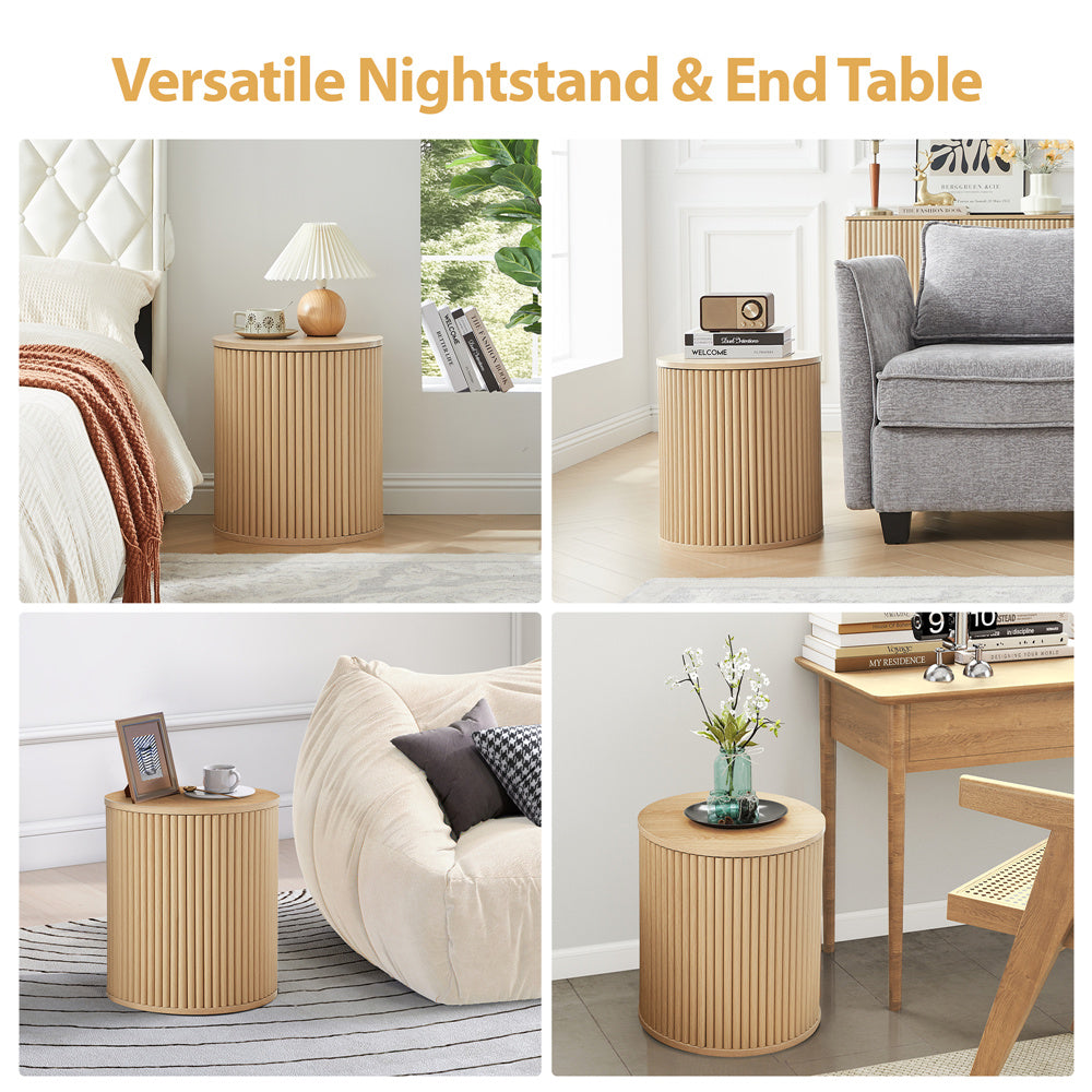 Wirrytor Round Side Table for living room set of 2