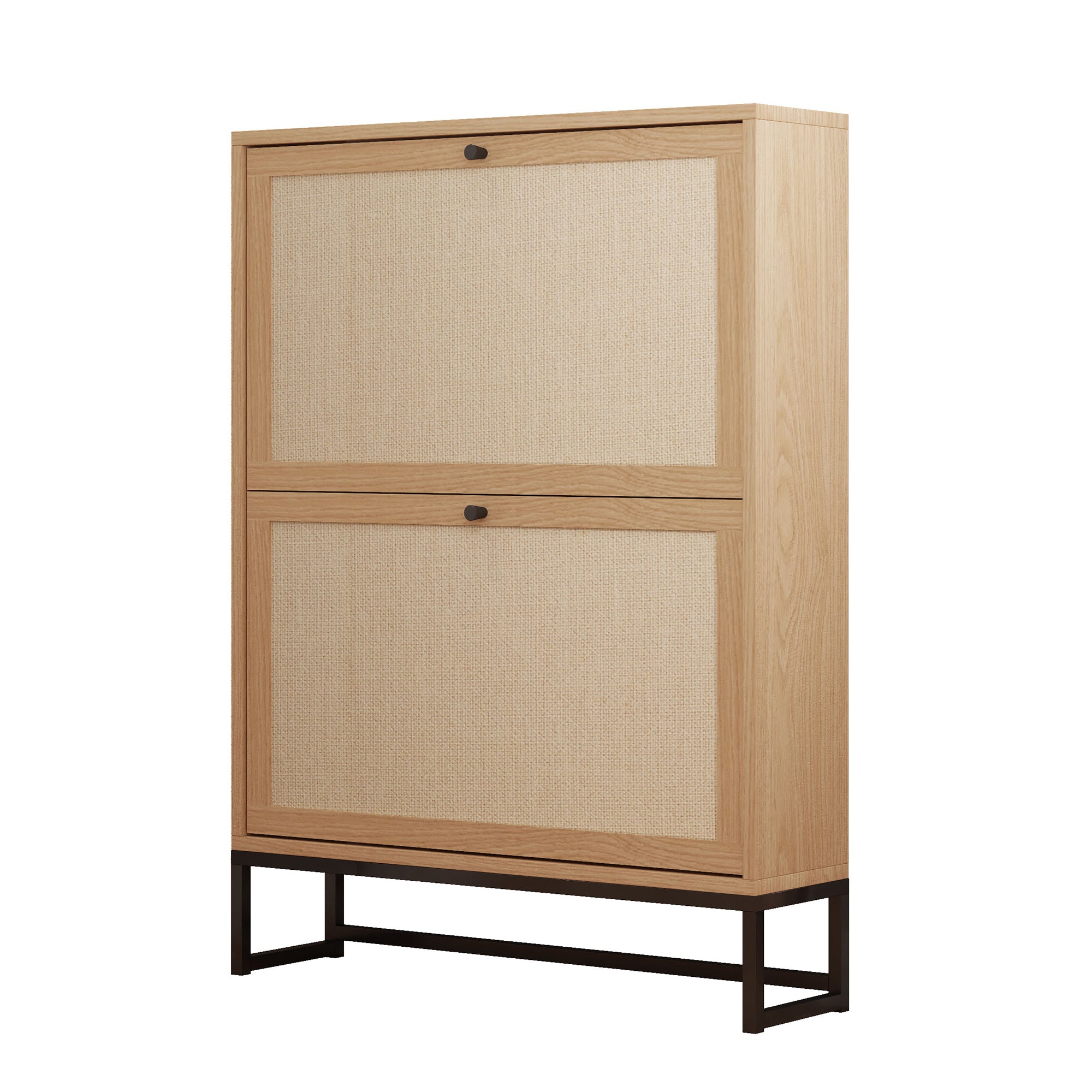 Wirrytor Shoe Storage Cabinet with Flip Drawers for Entryway, Freestanding Shoe Organizer, Holds up to 20 Pairs of Shoes (Walnut)