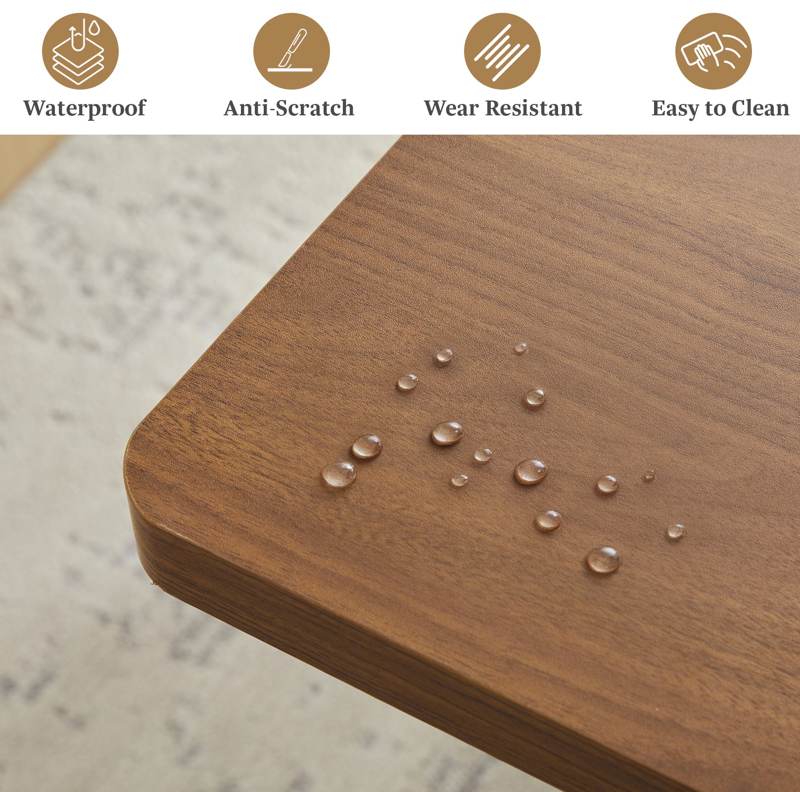 Wirrytor Rectangle Extendable Dining Table for 6-8 People Modern Expandable Kitchen Table with White Pedestal Base Wood veneer Particle Board Space Saving Design. Oak